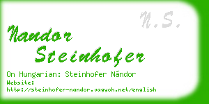 nandor steinhofer business card